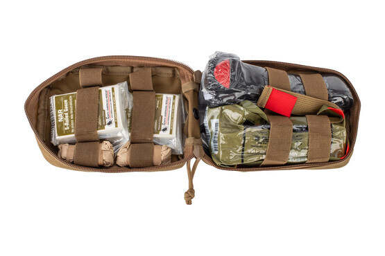 North American Rescue Tactical Operator Response Kit TORK in Coyote Brown with basic trauma first aid